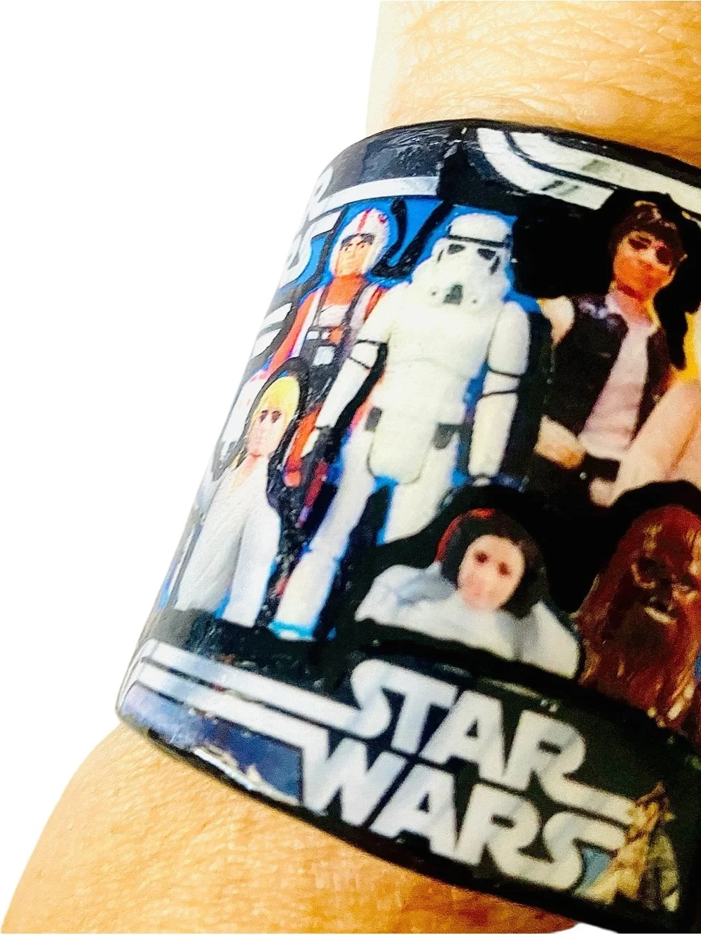 Star Wars Multi-Color Character Collage Wide Cuff Bracelet